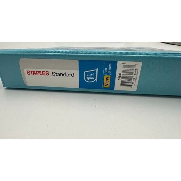 (2) Heavy Duty Staples and Avery 3 Ring Binders 1 1/2 " and 2" Blue and White - Picture 4 of 15